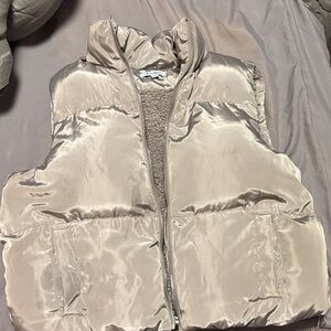 Women's Cream Puffer Vest